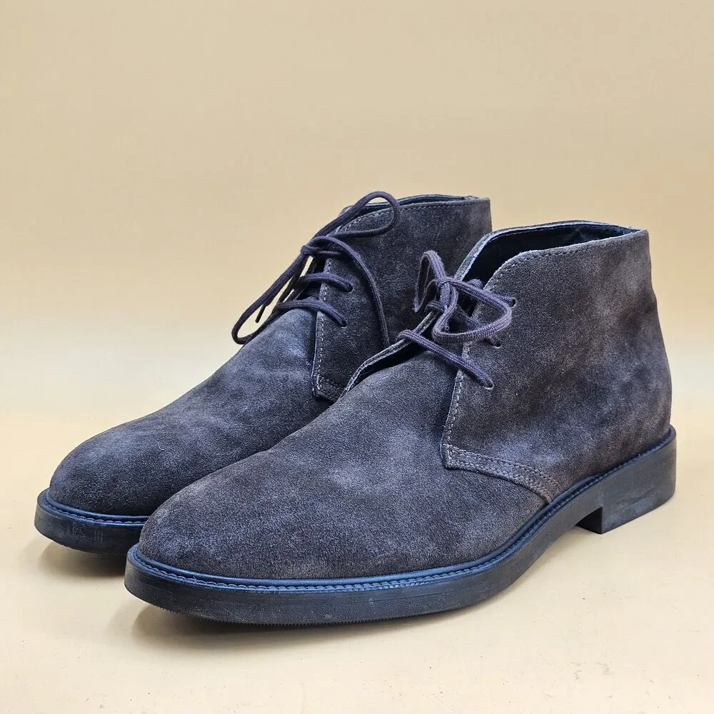 Men's Suede Chukka Boots Size 45 US 12 Brown Leather Desert Ankle Boot Tunisia